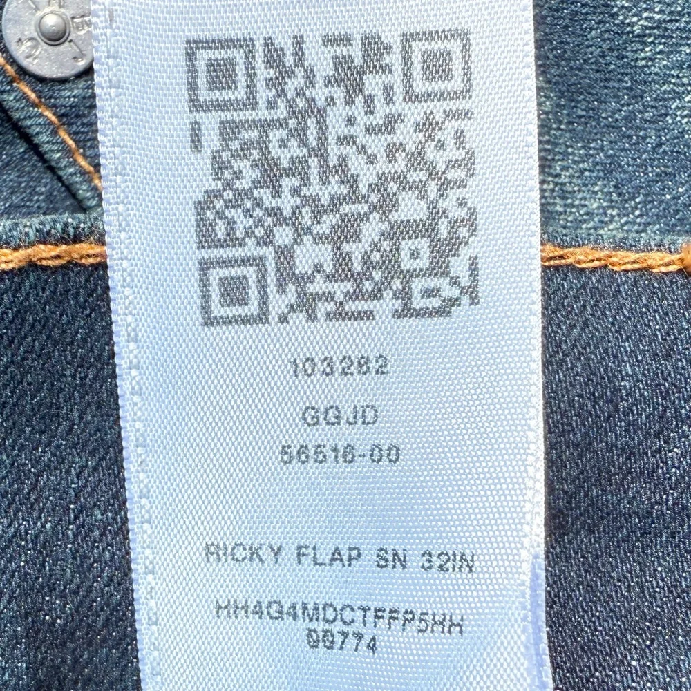 TRUE RELIGION Men's Ricky Flap SN Relaxed Straight Leg Jeans SIZE 36x32 Dark NEW